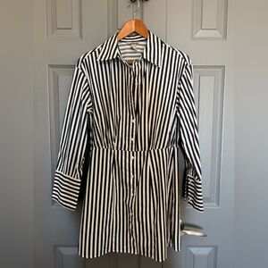 H&M Navy and White Striped mini dress